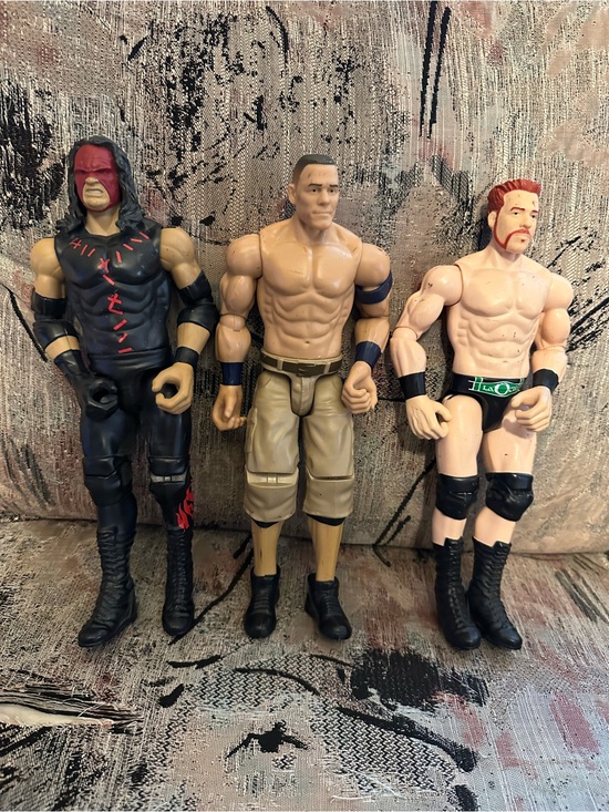 WWE Other - 3 WWE 12” Wrestling Action Figure Bundle -  Kane,  John Cena & Sheamus